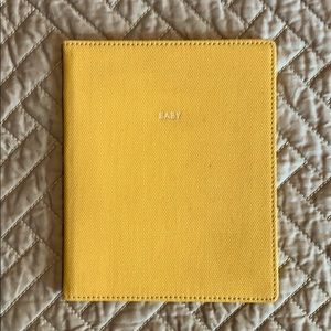 Kate Spade Baby Yellow Canvas Double Photo Frame